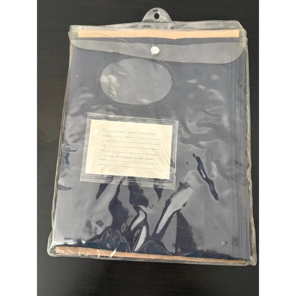 Dora May Unisex Suit Travel Storage Bag Vintage No 476 Navy Blue Water Repellent